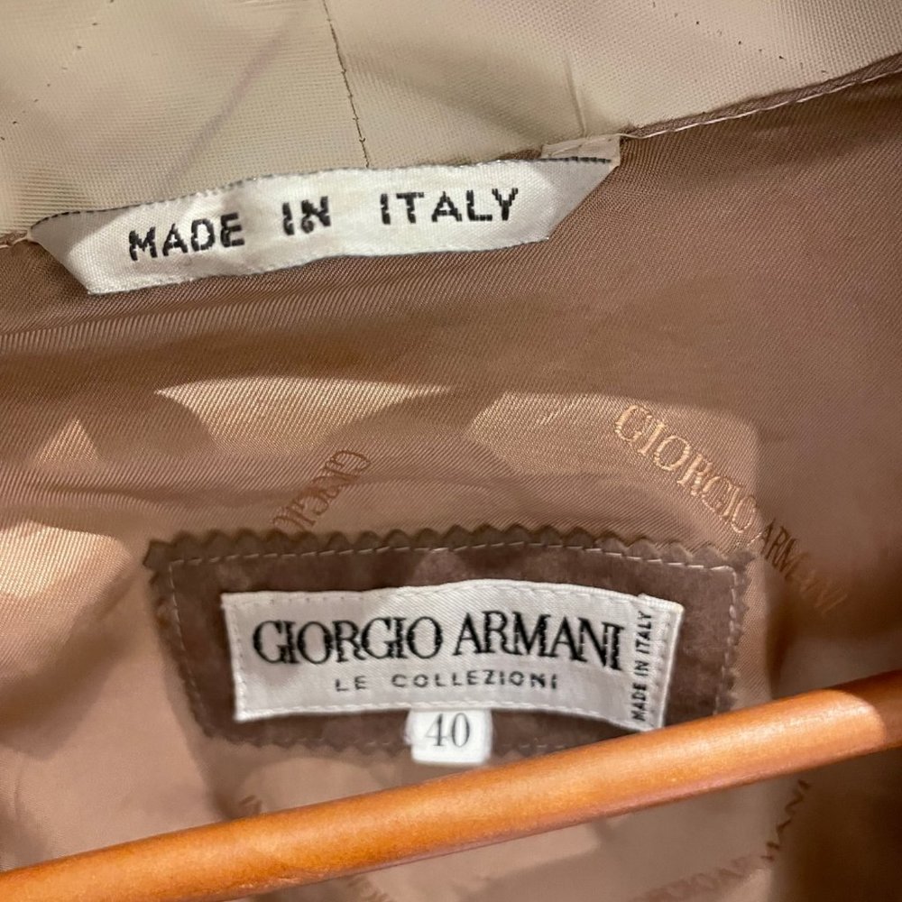 GIORGIO ARMANI hooded rain jacket.